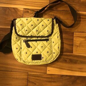 Eddie Bauer Light green quilted shoulder bag.